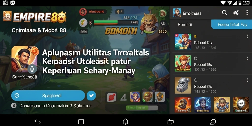 Screenshot utama EMPIRE88 menampilkan antarmuka yang intuitif dan alat alat yang berguna.