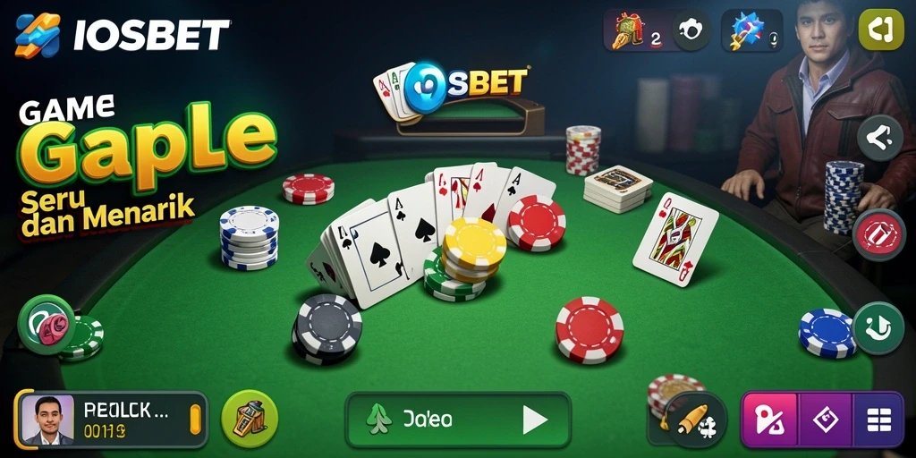 Screenshot gameplay Gaple IOSBET yang seru dan menarik.