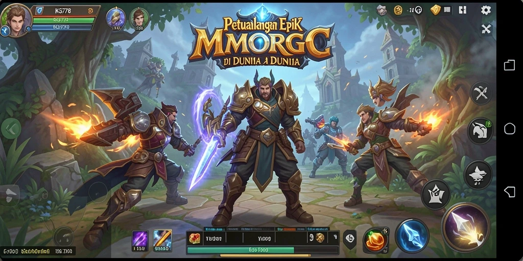 Menampilkan gameplay seru dalam dunia MMORPG yang luas dan interaktif.