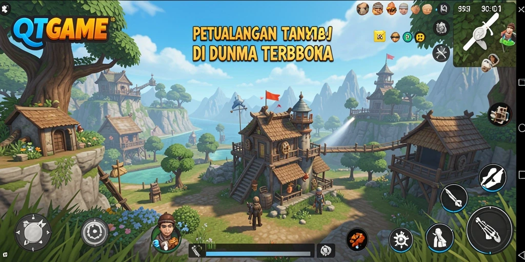 Gameplay Open World yang menakjubkan dan imersif dalam QTGAME.