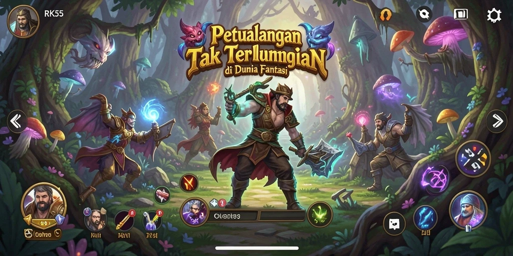Screenshot RK55 menunjukkan gameplay yang menyenangkan dan penuh tantangan.